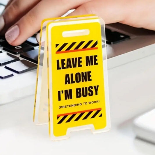 “Don't Bother Me” Acrylic Memo Clip – Funny Desktop Note Holder & Sign for Office, School, or Study Spaces