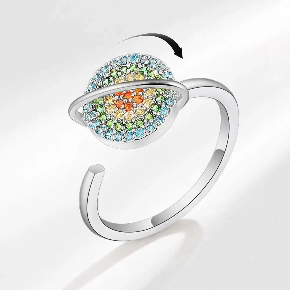 Lumé Curve Adjustable Zircon Ring — Effortless Sparkle for Every Kind of Day