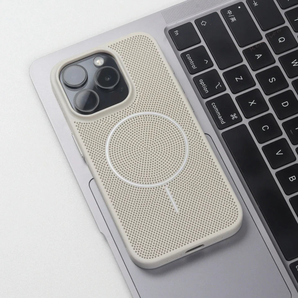Cute Magnetic Heat Dissipation Phone Case for iPhone 14 15 16 Plus 11 12 13 16 Pro Max Matte Magsafe Charging Shockproof Cover
