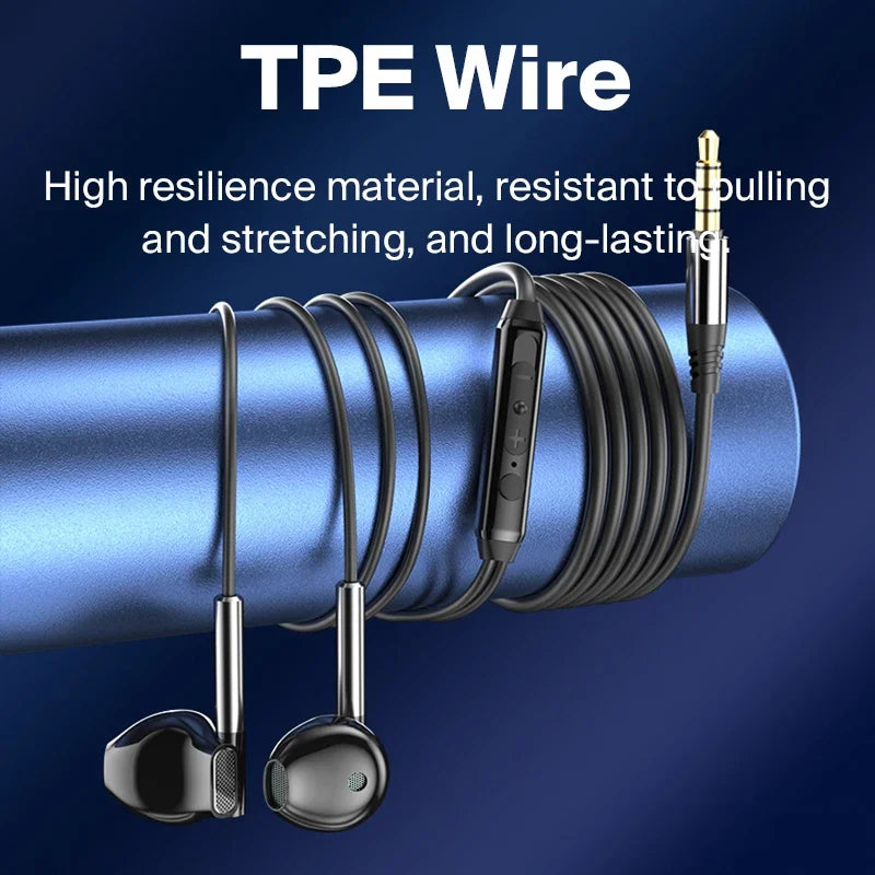 EARDECO 3.5mm/Type-C Noise Canceling Headphone Wired Headphones Bass Hifi Wired Earphone Earbuds Stereo Mic Earphone with Wire