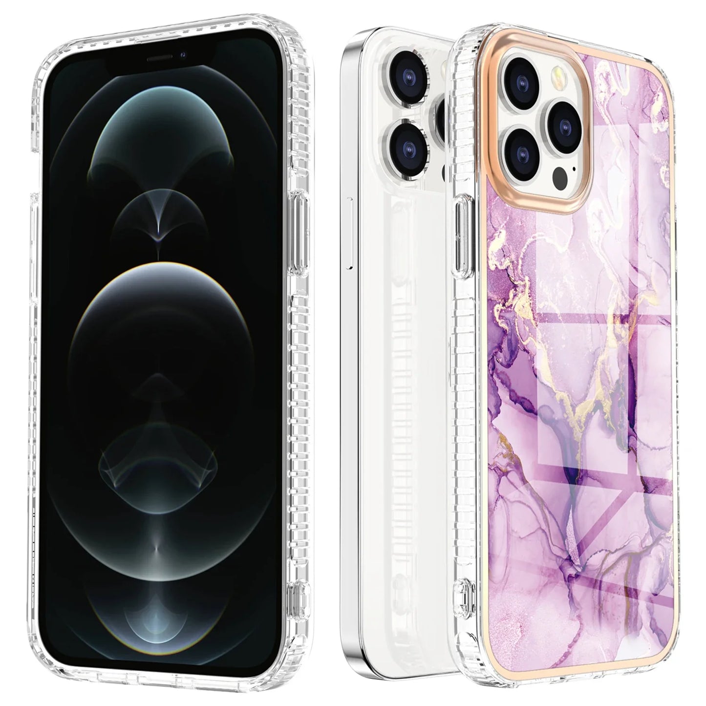 Gradient Colorful Marble Armor Case For iPhone 16 15 14 Pro MAX 13 12 11 X XS XR 7 8 14 Plus PC Bumper Shockproof Phone Cover