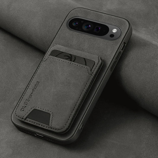 New Soft TPU Solid Color Leather Wallet Card Slot Bracket Shockproof Phone Case For Google Pixel 9 8 7 Pro XL 9A 8A 7A Back Case