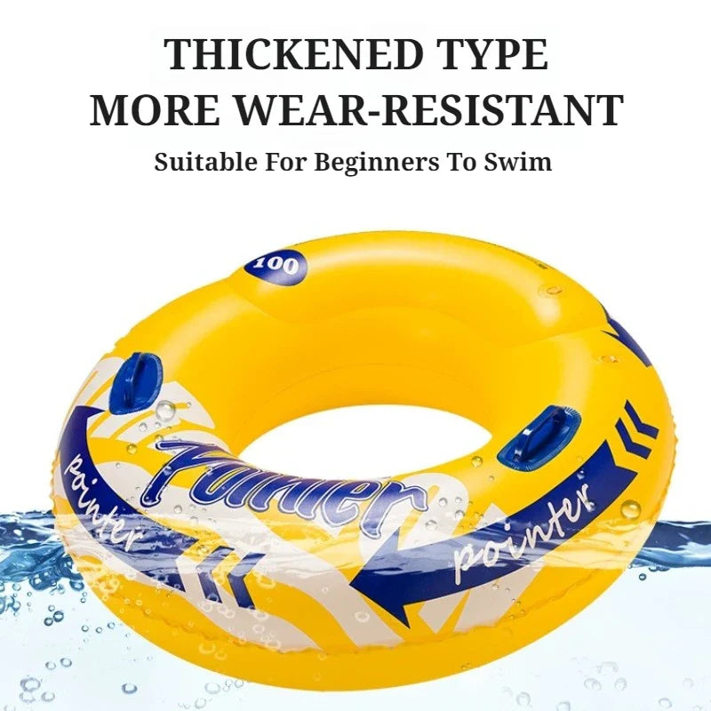 Double Airbag Swimming Ring Anti-Roll Inflatable Float for Kids & Adults