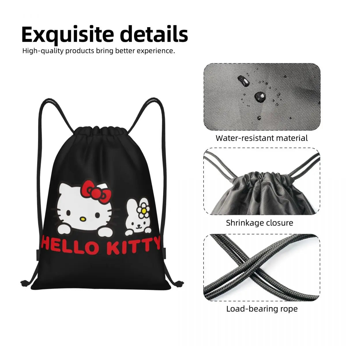 Hello Kitty Drawstring Backpack — Cute Strength, Daily Charm, Universal Smile