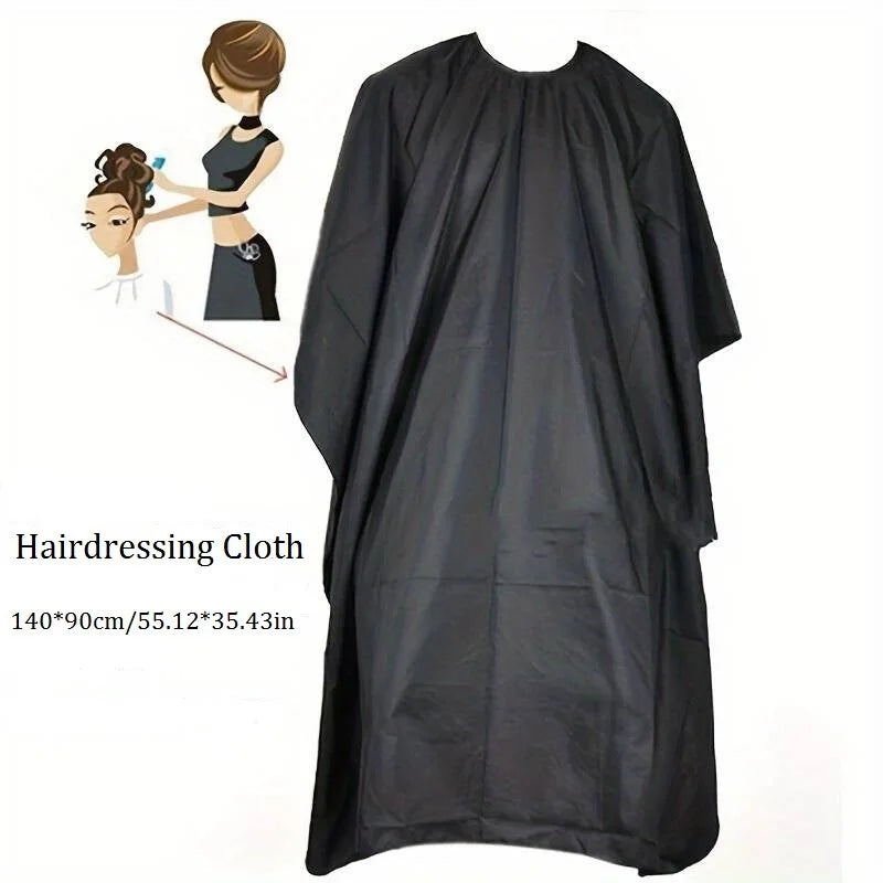 ProCut Hairdressing Cape – Durable, Waterproof Salon Gown for Hair Stylists, Barbers & Home Haircuts (Black 140×90cm)