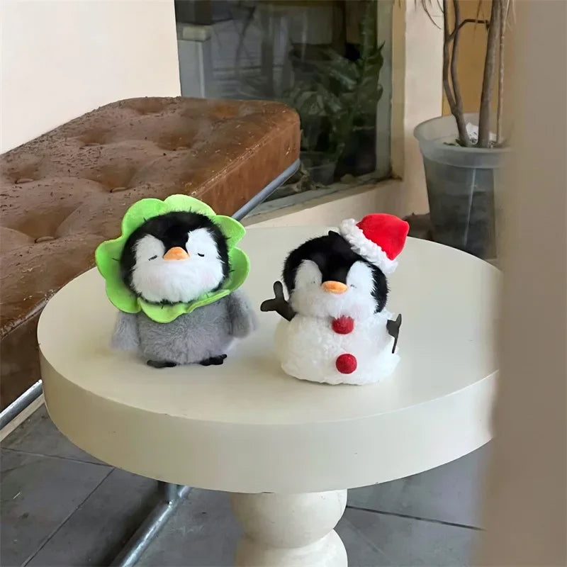 Christmas Penguin Plush Case for AirPods 4 Airpod 1 2 3 Pro Pro2 Bluetooth Earbuds Charging Box Protective Earphone Case Cover