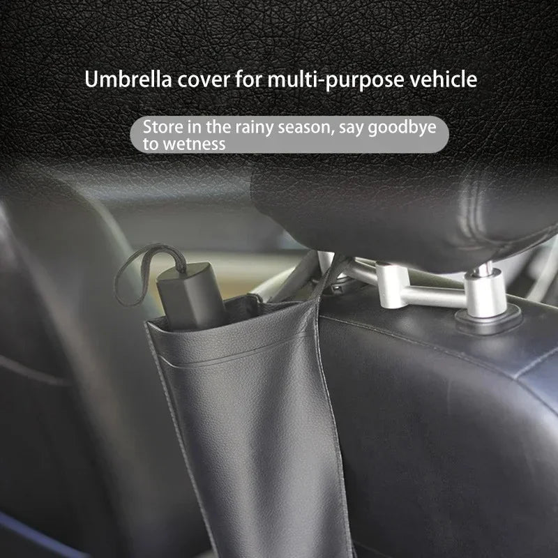 STONEGO Car Umbrella Storage Bag Holder Synthetic Leather waterproof Car Seat Back Auto Tidying Accessories Saving-space