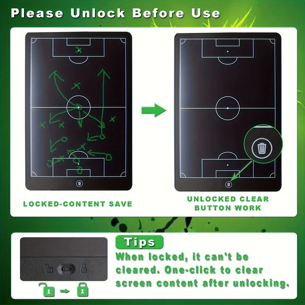 Game Plan Genius: 16'' LCD Soccer Strategy Board for Coaches Who Mean Business