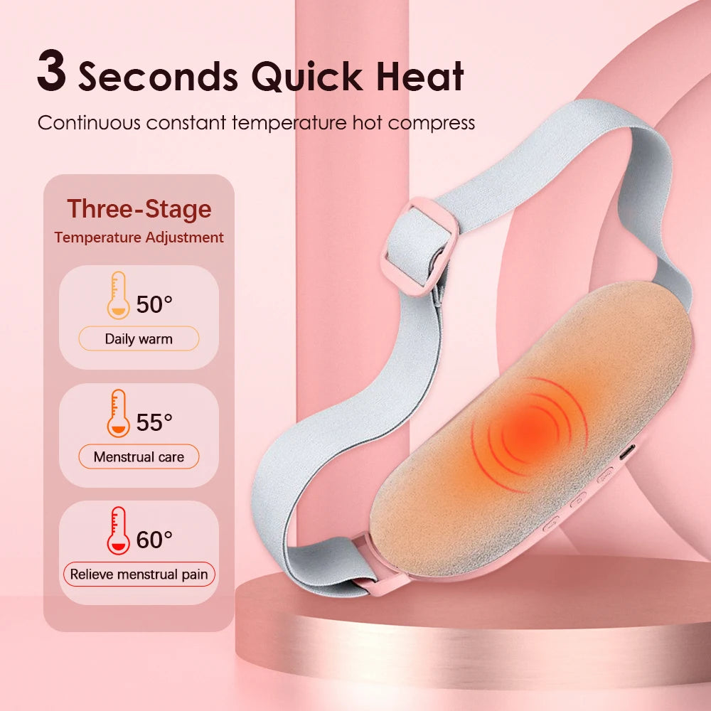 CozyCramp Belt – Smart USB Infrared Heating & Vibration Waist Wrap for Menstrual Pain Relief (Because You Deserve Soft Vengeance)