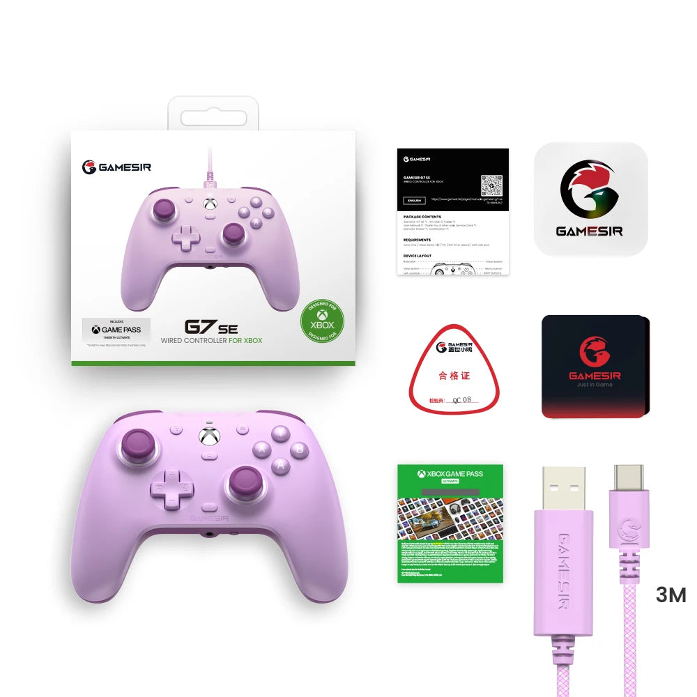 GameSir G7 SE Elite Wired Gamepad – Xbox Precision Meets PC Power with Hall Joysticks & Custom Panels
