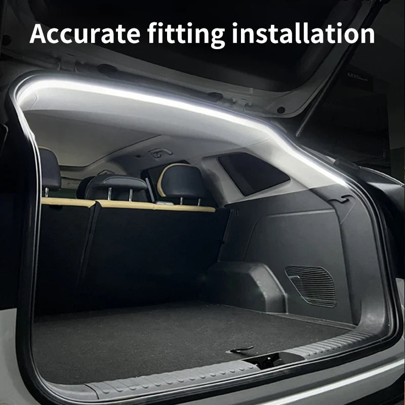 Car high brightness trunk lighting ambient light interior decoration LED wiring free automatic sensing tailgate light strip