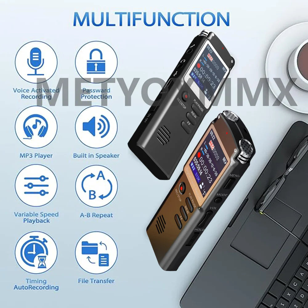 Voice Recorder - Voice Activated Recorder with Earphone & USB Charge Cable, Digital Voice Recorder with Playback for Lectures & - THOOBO!