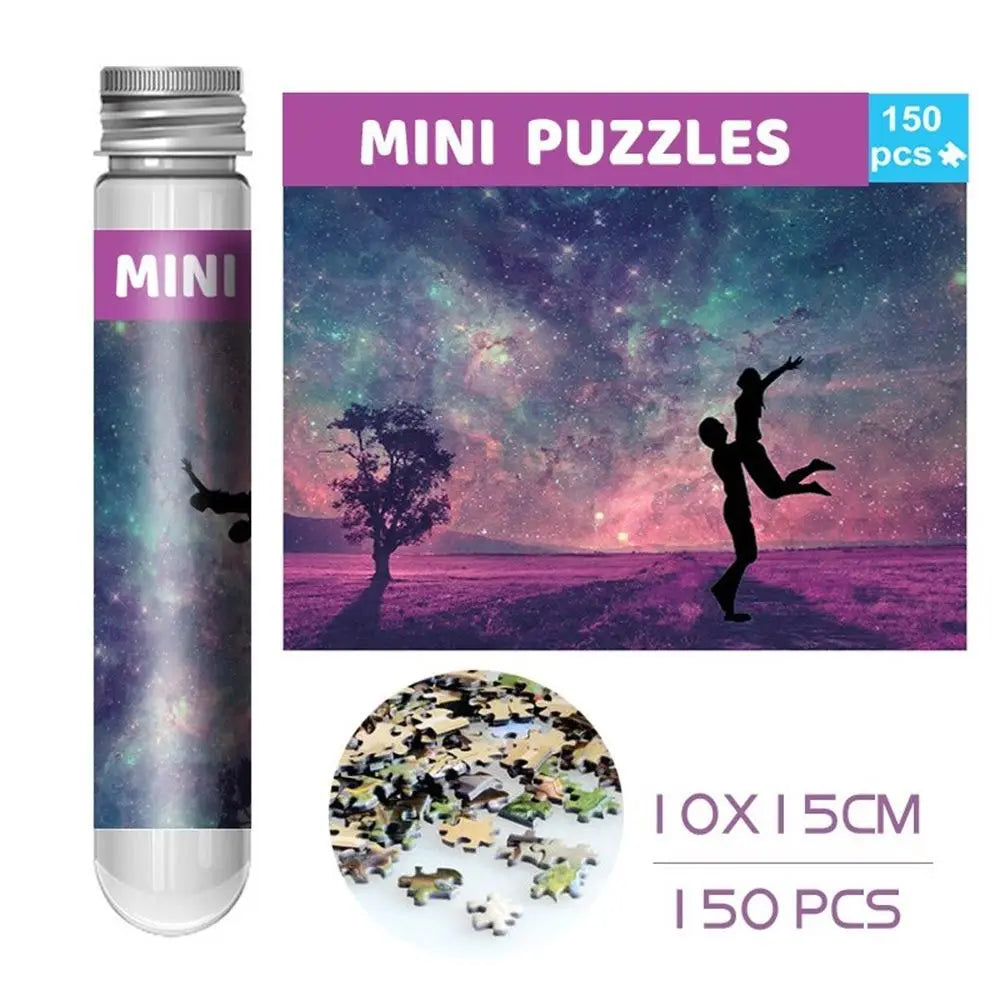 150PCS Oil Painting Jigsaw Puzzles – Mini Test Tube Educational Toy