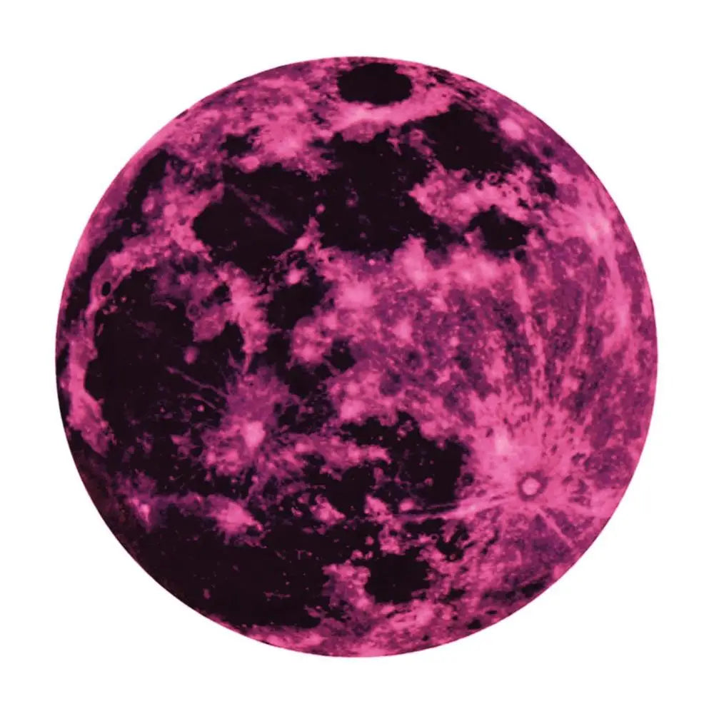 5/12/20/30/40CM Luminous Moon Wall Stickers Aesthetic PVC Fluorescent Self-Adhesive Decal Home Living Room Bedroom Wallpaper - THOOBO!