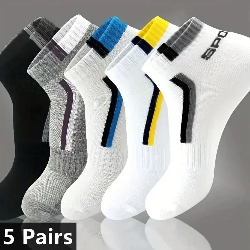 10pairs Breathable Cotton Sports Stockings Men Bamboo Fiber Autumn and Winter Men Socks Sweat Absorption Deodorant Business Sox - THOOBO!