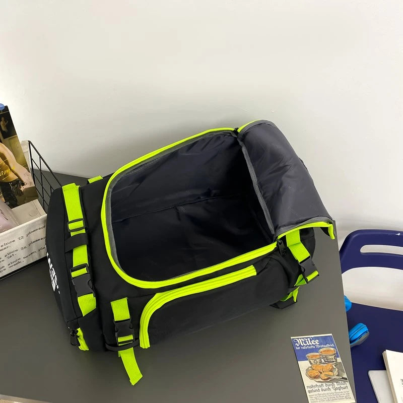 PatchVibe Titan — 75L Waterproof Gym & Travel Backpack w/ Shoe Garage + Laptop Vault