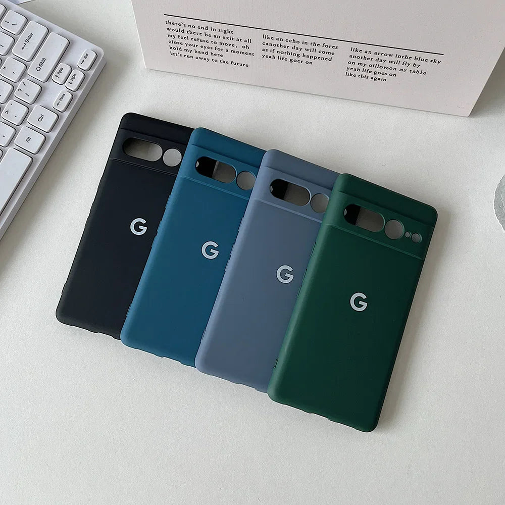 For Google Pixel 8 8Pro 8a 7 7Pro 7a Case Silky Silicone Soft-Touch Back Cover For Pixel 6 6Pro 6a Shockproof Protective Coque