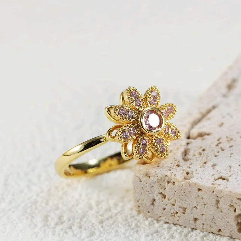 Lumé Curve Adjustable Zircon Ring — Effortless Sparkle for Every Kind of Day