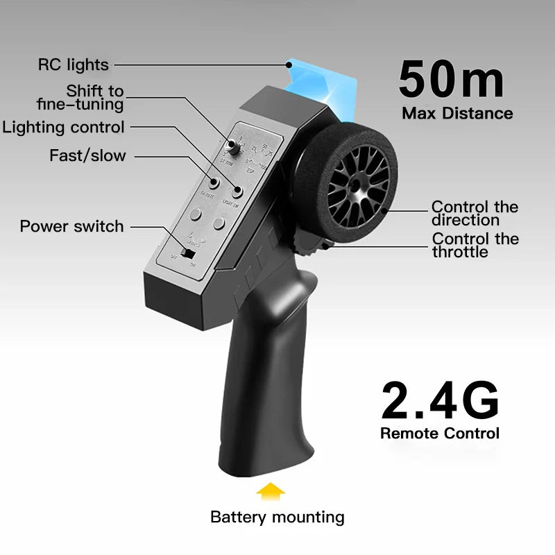 ZWN 1:12 RC Car MN82 PRO 4WD Off-Road Truck with Headlights