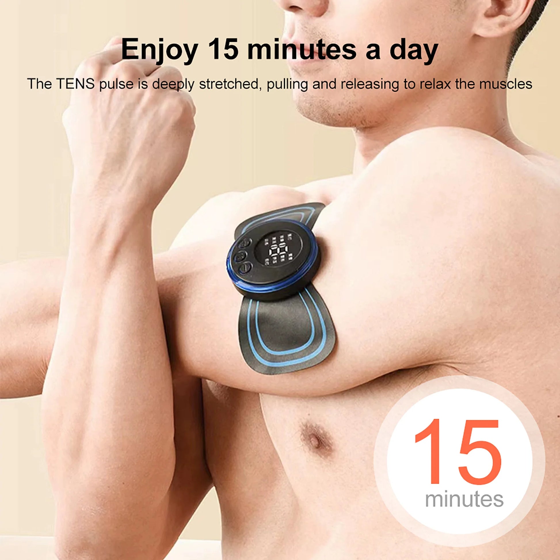 Neck Massager Mini Electric Neck Massage EMS Cervical Back Vertebra Massage Patch 8 Modes Relieve Relax Muscle Fatigue Tools - THOOBO!