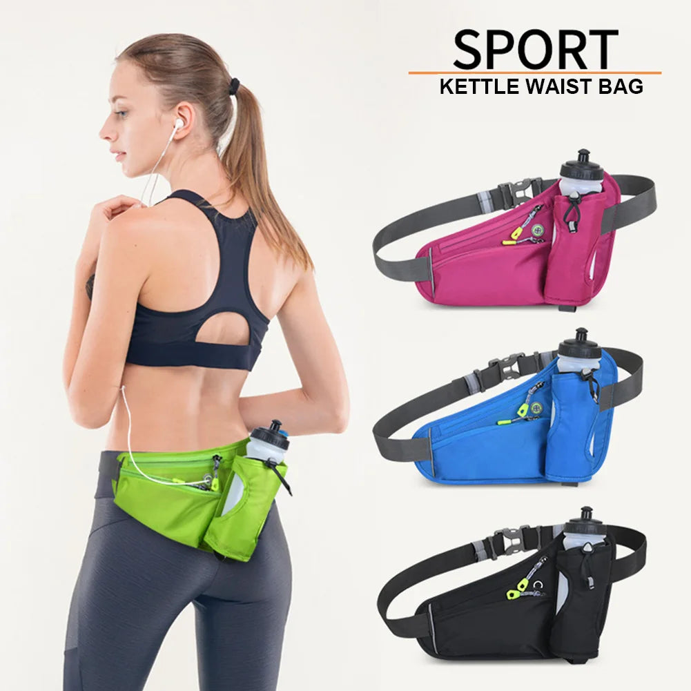 NightSprint HydratePro — Reflective Running Waist Belt With Bottle Holster & Phone Pocket 🏃‍♂️💧