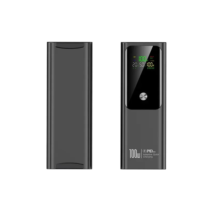 New PD100W Fast Charging Power Bank 20000mAh High Capacity Portable Charger External Spare Battery Laptop Powerbank for IPhone