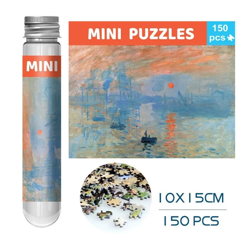 150PCS Oil Painting Jigsaw Puzzles – Mini Test Tube Educational Toy