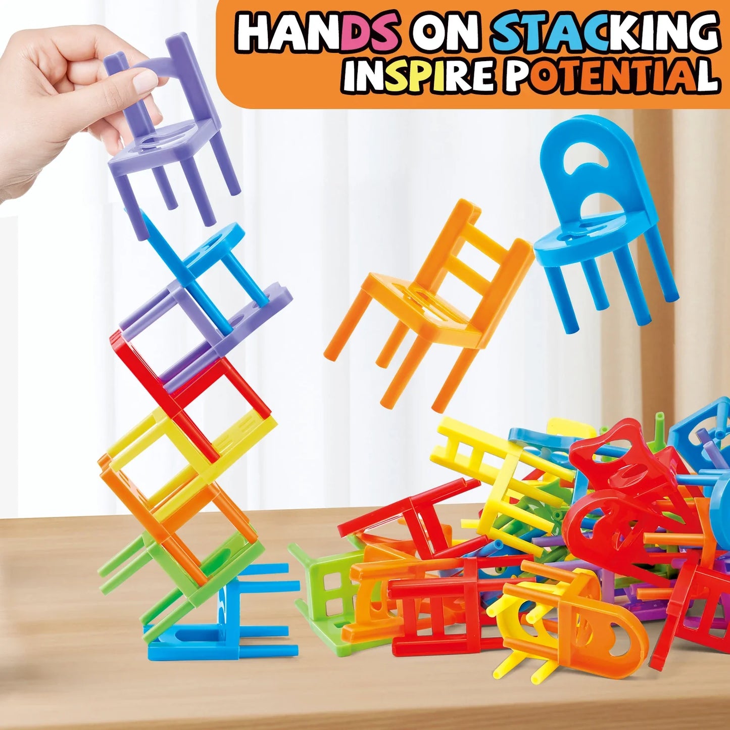 Stacking Chair Game – Educational Balance & Building Toy Set