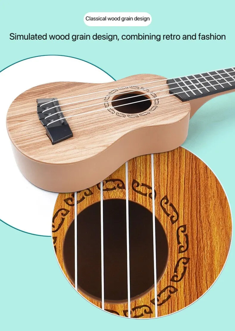 35cm Children Guitar Toy Can Be Used To Play Elementary Instruments With Paddles Simulating Yukrili Music Toys - THOOBO!