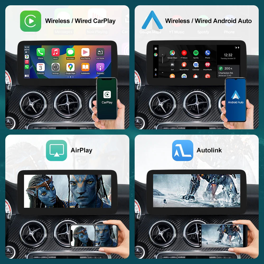 Road Top 12.3" Wireless CarPlay & Android Auto Screen for Mercedes-Benz Magic 🎶✨