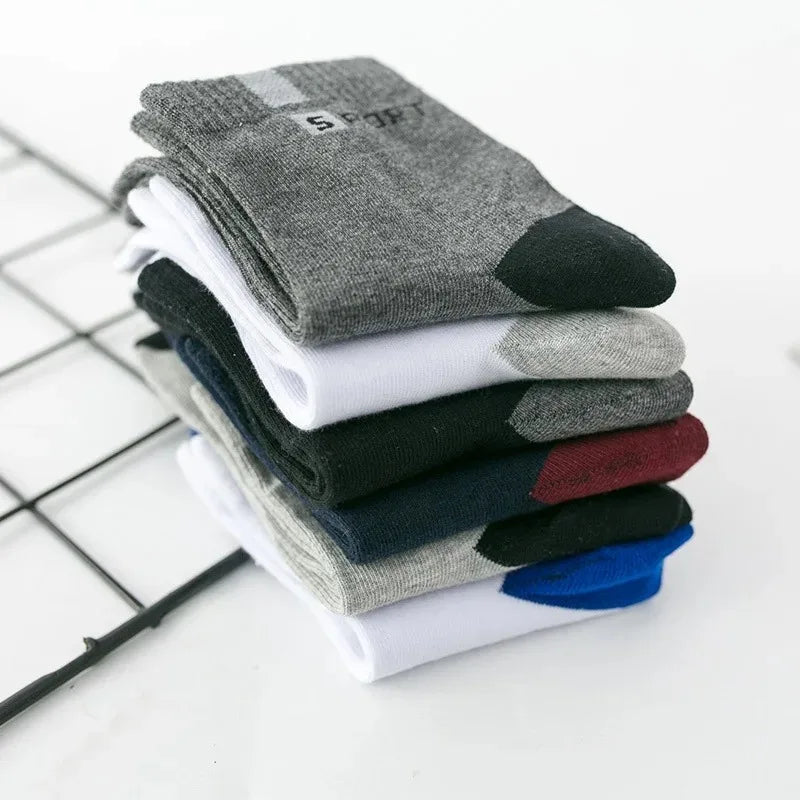 10pairs Breathable Cotton Sports Stockings Men Bamboo Fiber Autumn and Winter Men Socks Sweat Absorption Deodorant Business Sox - THOOBO!