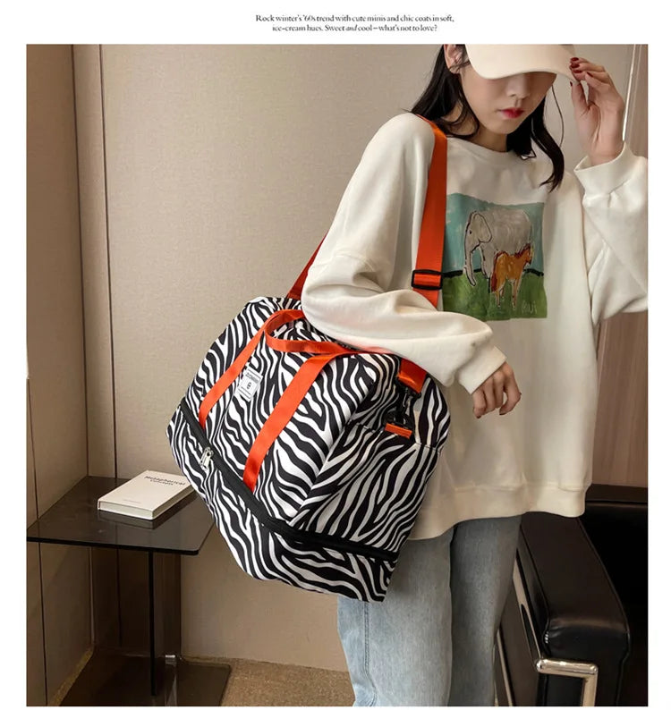 SkyVault Oxford — Waterproof Large-Capacity Travel & Gym Tote for Fashion, Fitness, and Flight