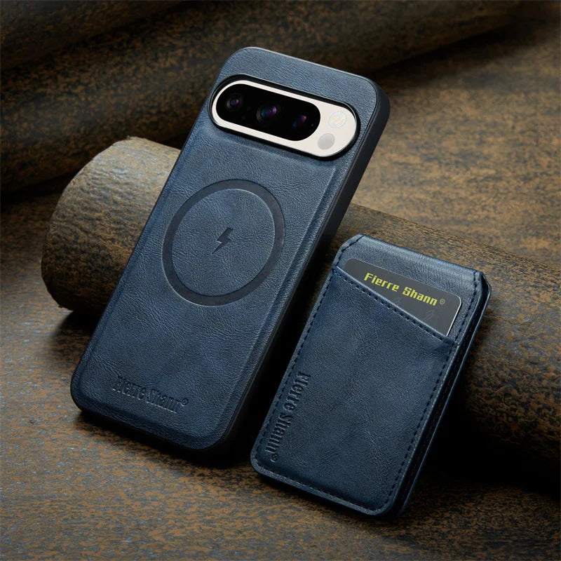 2 In 1 Magsafe Magnetic Leather Phone Case for Google Pixel 10 9 9Pro XL 8A 8Pro 8 7 7A 7Pro Wallet Cover Cards Holder Cover