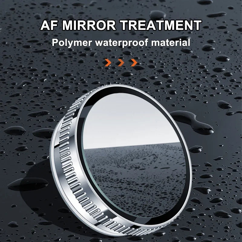 SEAMETAL Car Rearview Sucker Mirrors 360 Blind Spot Mirror Adjustable Round Frame Wide-angle Rearview Auxiliary Convex Mirror