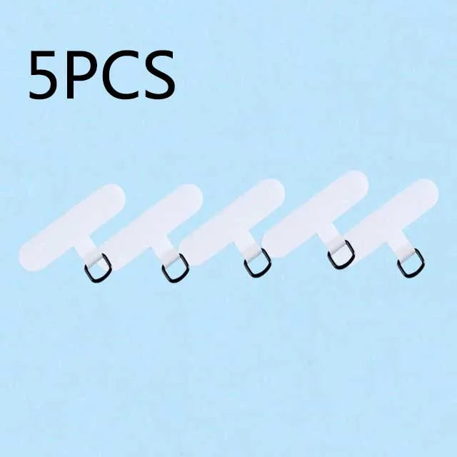 10/5/1Pcs Universal Tpu Mobile Phone Anti-lost Lanyard Card Gasket Nylon Detachable Phone Hanging Cord Strap Patch Tether Pad