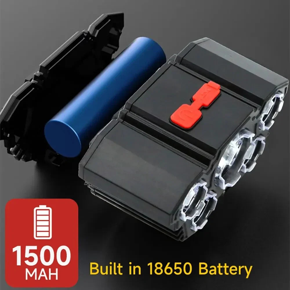 NightBuddy 5-LED Headlamp – USB Rechargeable Adventure Light with Built-In Power & SOS Mode