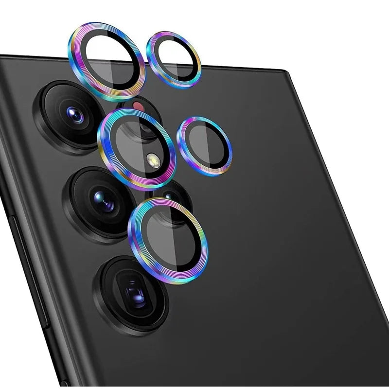 Metal Lens Ring Glass for Samsung Galaxy S24 Ultra S23ultra 5G Camera Protector Back Lens Cap Cover
