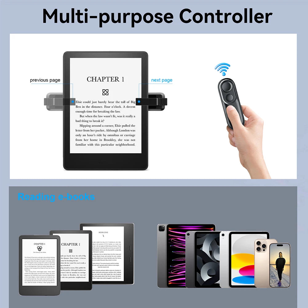 FlipMate Pro – Smart Page Turner & Remote Camera Clicker Combo