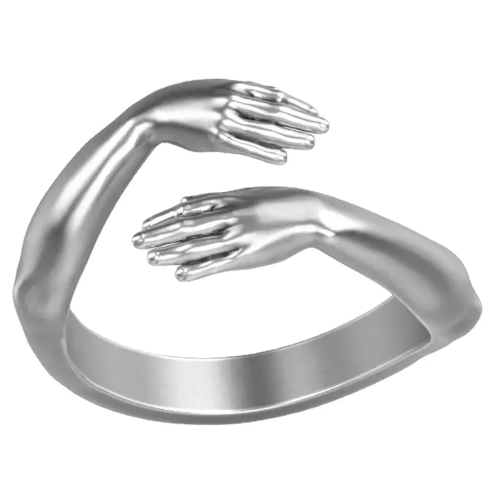 THOOBO! HugLife Open Ring — Silver Embrace, Punk Edge, Everyday Bold (2025 Trend Edition)