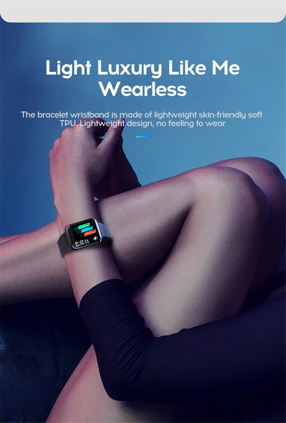 WristIQ 116 – Lightweight Bluetooth Smartwatch for Fitness, Sleep, Messages &amp; Daily Tracking with USB Charging