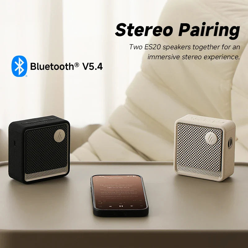 Edifier ES20 Portable Bluetooth Speaker Wireless Speaker IP67 Waterproof Light Effects Outdoor Speakers Deep Bass with Mic