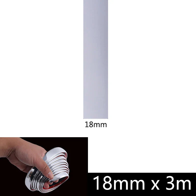 Blue Film Car Window Chrome Bright Strip Front Bumper Anti-Collision Strip Body Frame Body Modification Medium Mesh Trim Strip