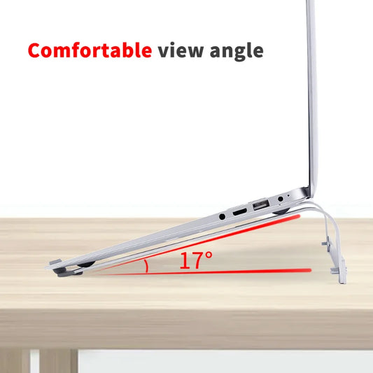 Adjustable Aluminum Laptop Stand Portable Notebook Support Holder For Macbook Pro Computer Riser Stand Cooling Bracket New