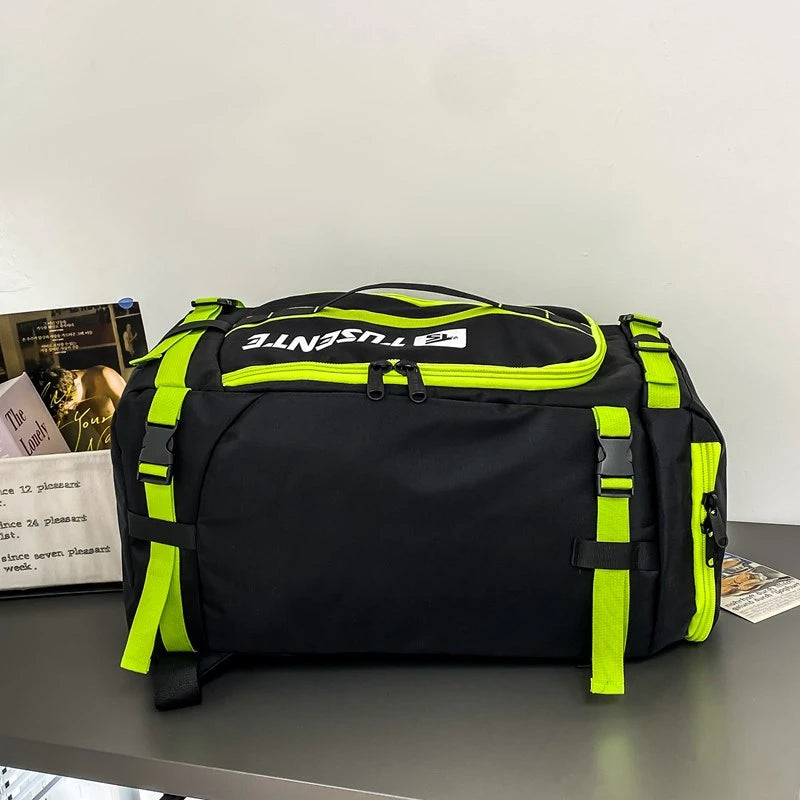 PatchVibe Titan — 75L Waterproof Gym & Travel Backpack w/ Shoe Garage + Laptop Vault