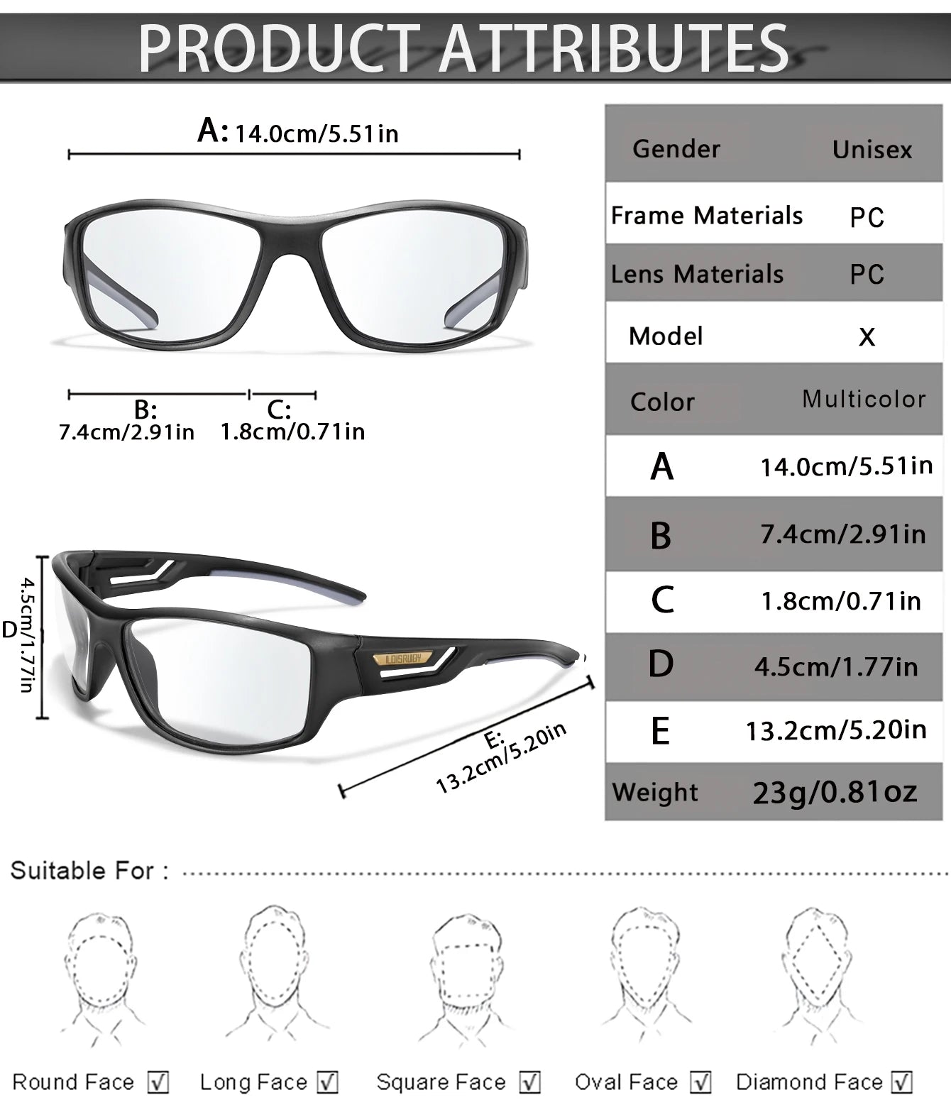 LOISRUBY CamoShift Photochromic Cycling Sunglasses – Road-Ready Vision for Every Light & Every Ride - THOOBO!
