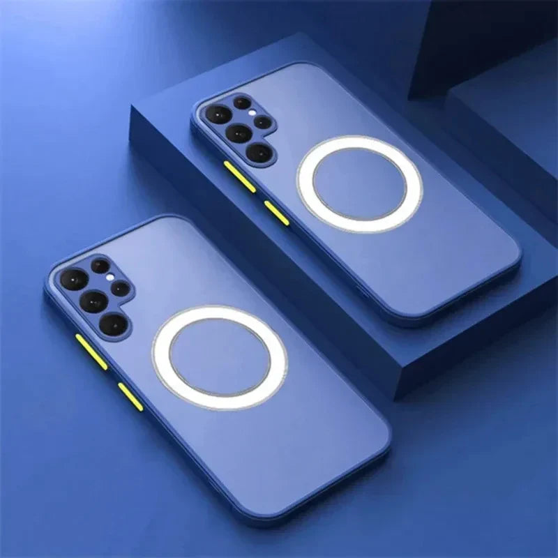 For Magsafe Magnetic Phone Case For Samsung Galaxy S25 S24 S23 S22 S21 Ultra Plus FE A56 A55 A54 Funda For Samsung Note 20 Ultra