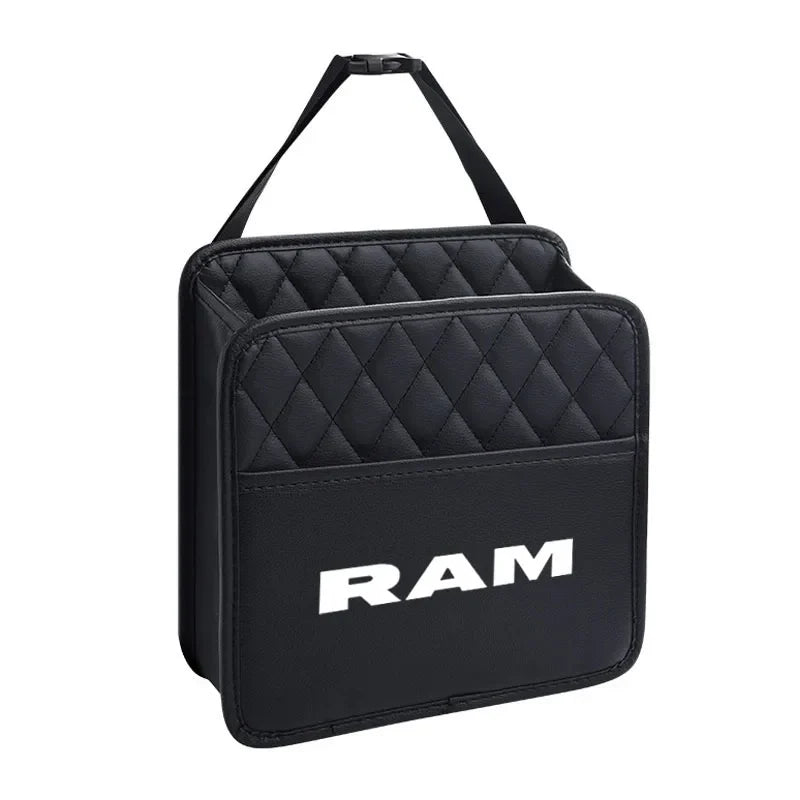 Car Back Rear Organizer Seat Elastic String Universal Storage Bag Pocket Auto Organizer interior for Dodge RAM Car Accessories