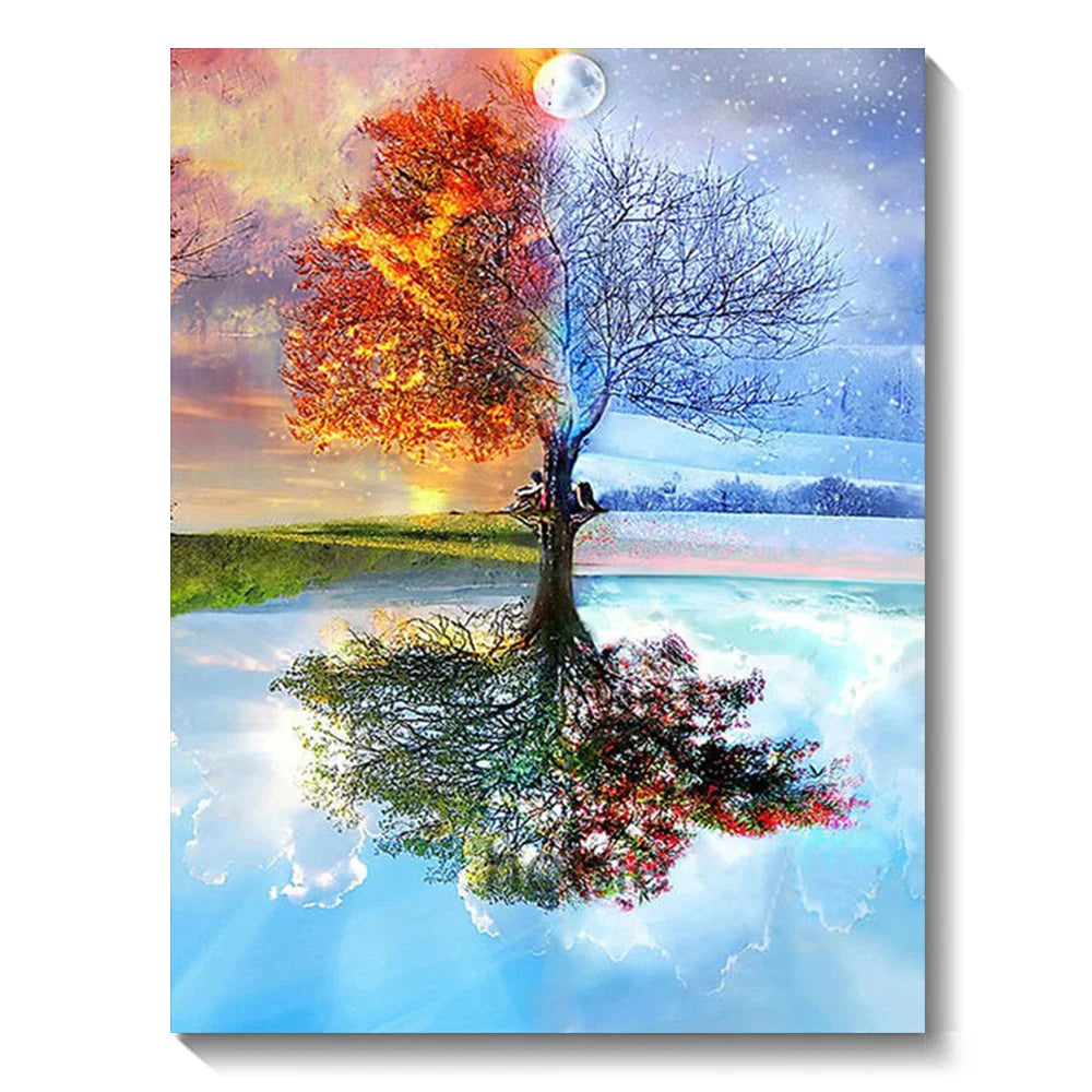 5D Diamond Art Painting Aurora Landscape DIY Mosaic Embroidery Kit