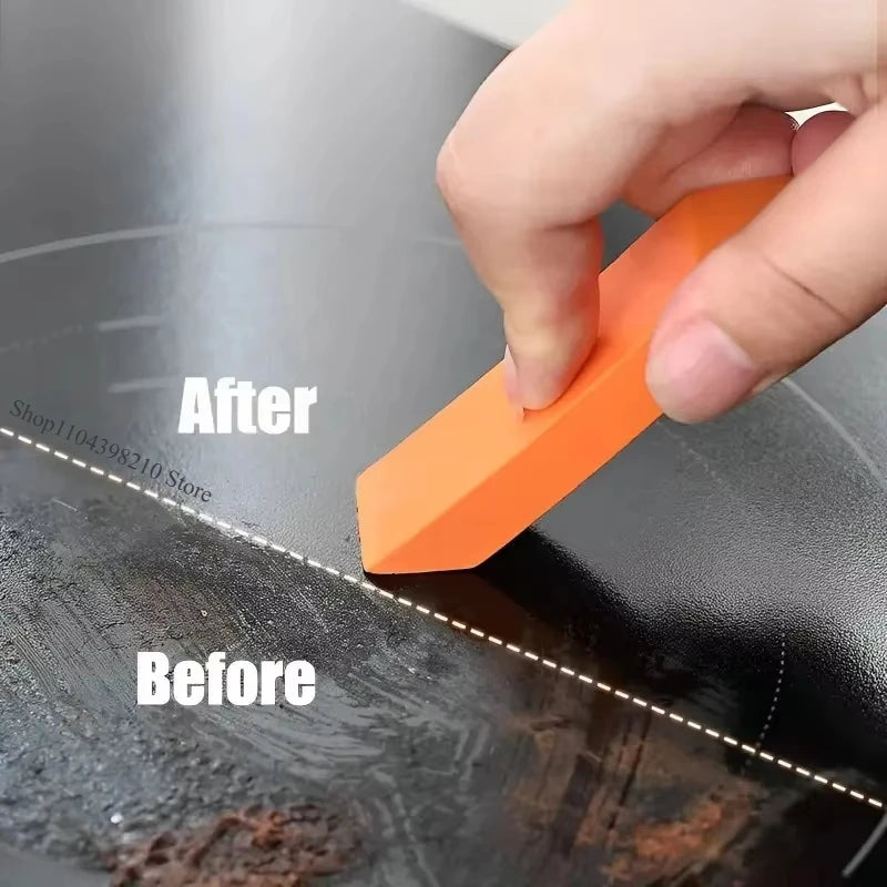 Grime Slayer Pro – Eco Rubber Rust Eraser for Kitchen Faucets & Limescale | Magic Orange Scrub Brick for Stainless Steel & More - THOOBO!