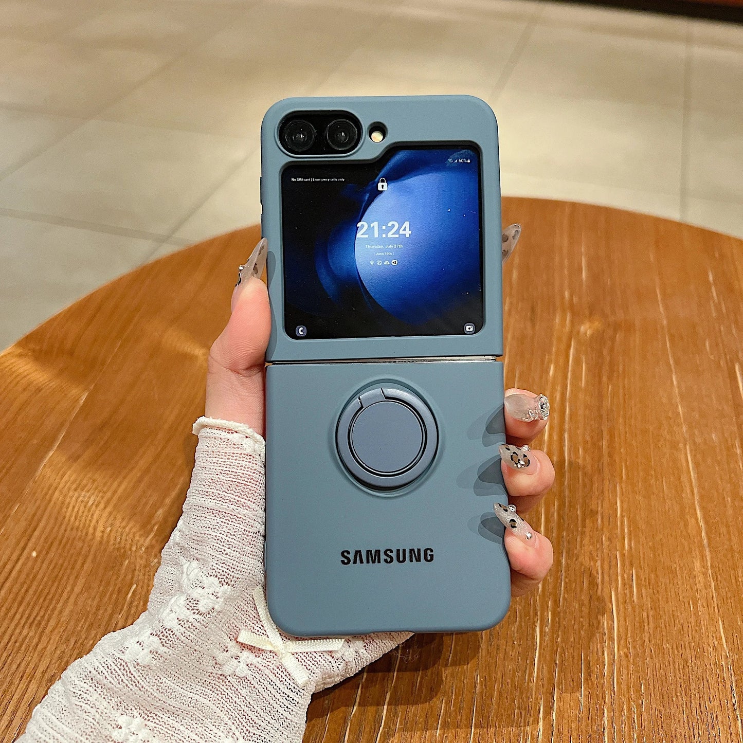 Luxury Official Candy Color Liquid Silicone  Ring Holder Phone Case Samsung Galaxy Z Flip 7 6 5 4 3 Shockproof Protective Cover